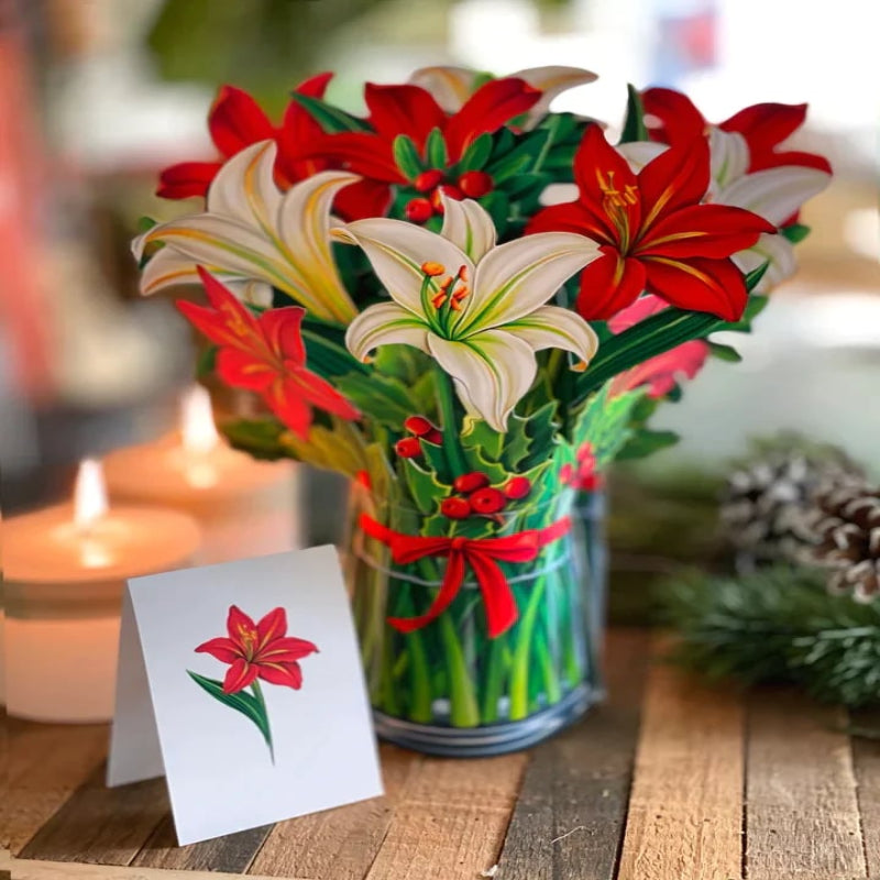 3D-Klappkarte Blumen — Für Jubiläen, Feste & spezielle Ereignisse Zorenza