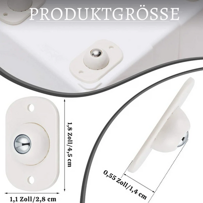 Selbstklebende 360° Edelstahlrollen Zorenza