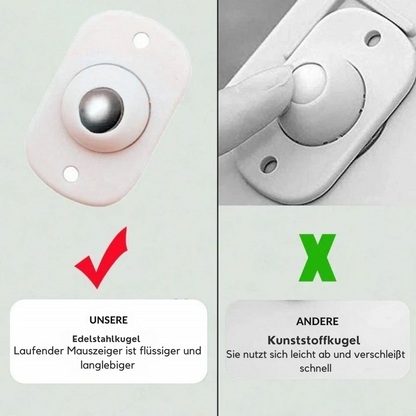 Selbstklebende 360° Edelstahlrollen Zorenza