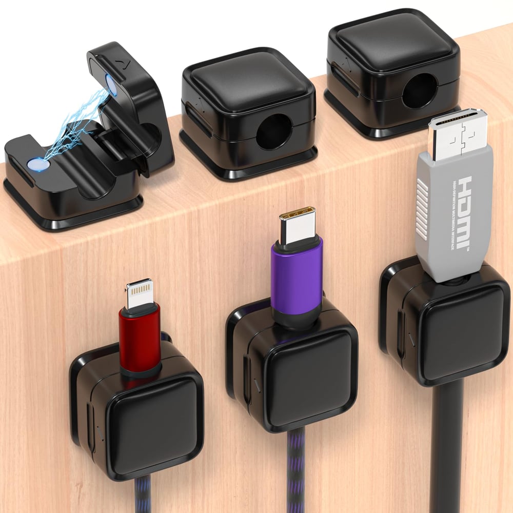 🔥Magnetic Cord Organizer, Easy Secure Adhesive Cable Management Zorenza