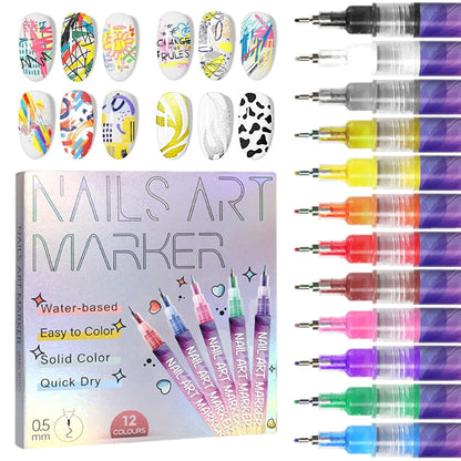 Nageldesign-Farbstift-Set — strahlende Farben für perfekte Nägel Zorenza