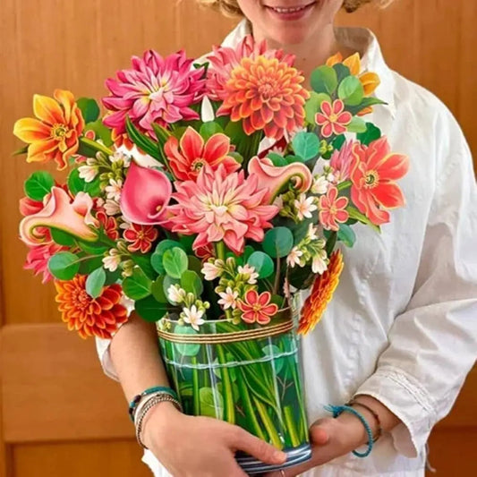 3D-Klappkarte Blumen — Für Jubiläen, Feste & spezielle Ereignisse Zorenza
