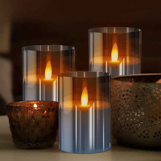 Realistisches Elektro-Kerzen Set — Sicheres Kerzenlicht ohne Feuergefahr 3er Set Mivoza Deutschland