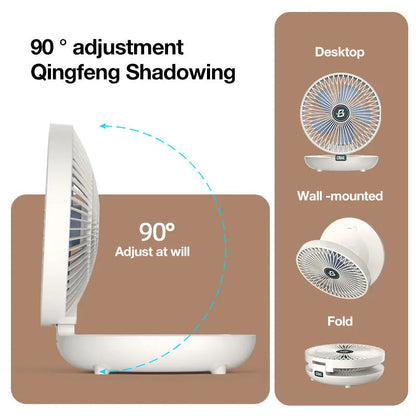 2-in-1 Ventilator für Wand & Tisch – Leise, Platzsparend & Leistungsstark Zorenza