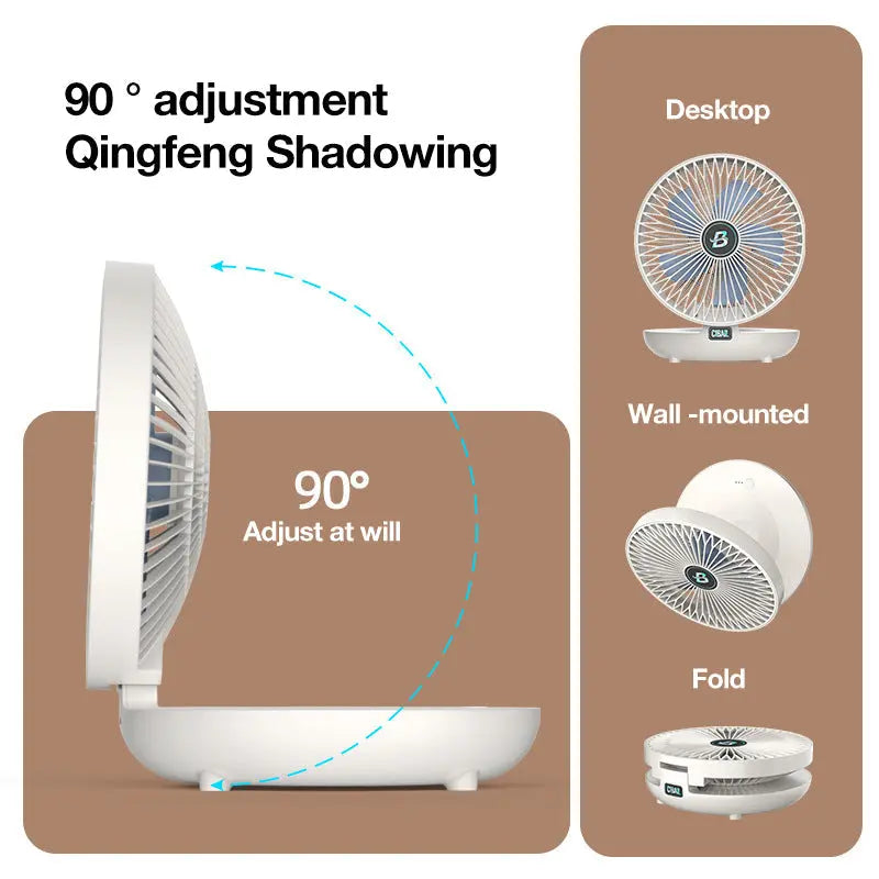 2-in-1 Ventilator für Wand & Tisch – Leise, Platzsparend & Leistungsstark Zorenza