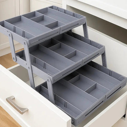 3-stufiger Smart-Schubladen-Organizer – Nutzt den Stauraum optimal aus Zorenza
