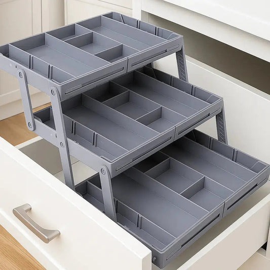 3-stufiger Smart-Schubladen-Organizer – Nutzt den Stauraum optimal aus Zorenza