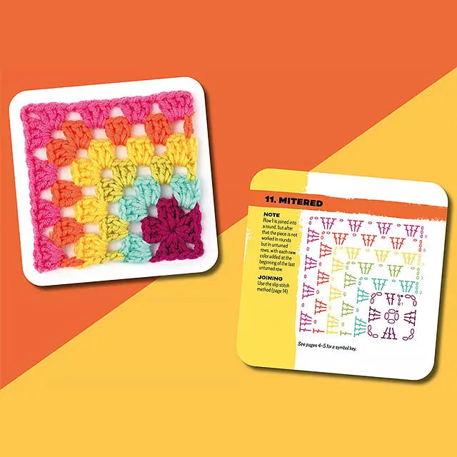 50 Häkelkarten mit bunten Mustern – Mix & Match für kreative Projekte Zorenza