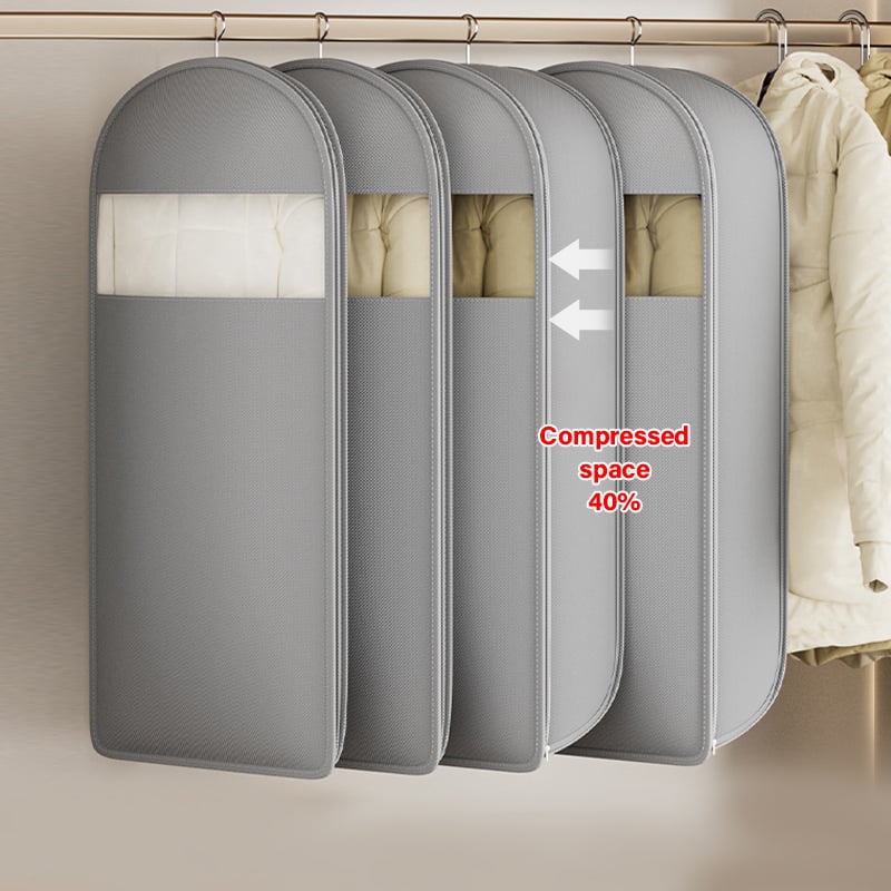 🔥2025  Space Saving Hanging Garment Bag with Self Compression Zipper Zorenza