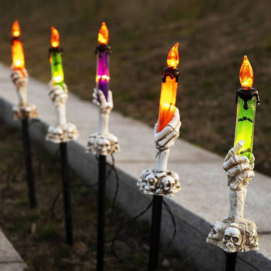 Solar-Totenkopf-Kerzenleuchte – Spuklicht für Garten, Hof & Terrasse Zorenza