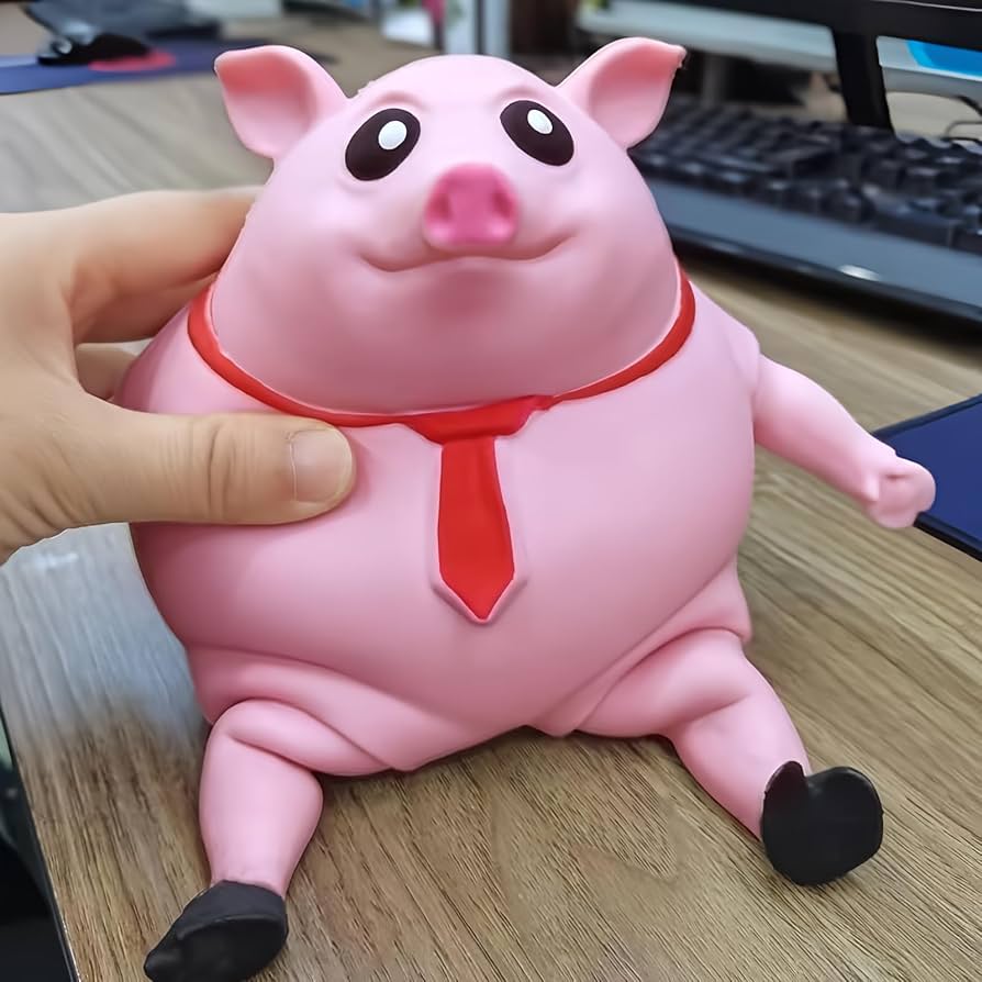 Antistress-Spielzeug Schweinchen | Weicher, langlebiger Gummi Mivoza Deutschland