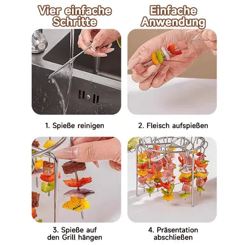 Kebab-Grill für Heißluftfritteusen – Gleichmäßiges Garen & BBQ-Genuss Zorenza
