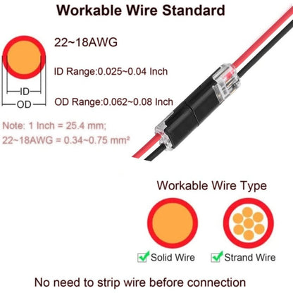 LED-Verbindungsstecker — schnelle und sichere Montage (20 Stück) Zorenza