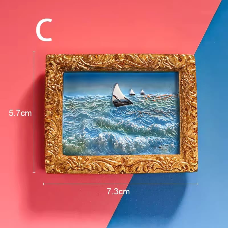 Van Gogh Kühlschrankmagnete mit 3D-Kunstdetails Zorenza