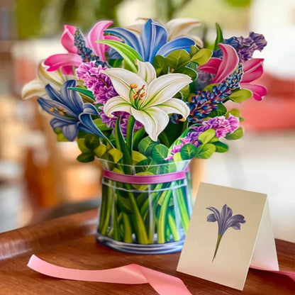 3D-Klappkarte Blumen — Für Jubiläen, Feste & spezielle Ereignisse Zorenza