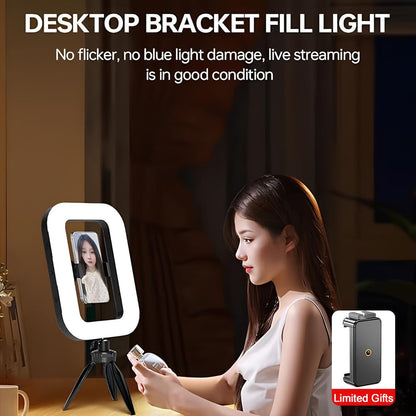 Rechargeable Selfie Portable Ring Light – Adjustable Bicolor Fill Light Zorenza