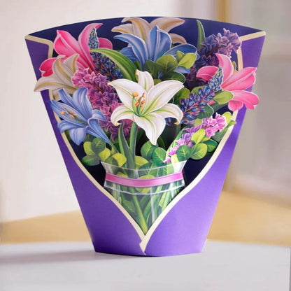 3D-Klappkarte Blumen — Für Jubiläen, Feste & spezielle Ereignisse Zorenza