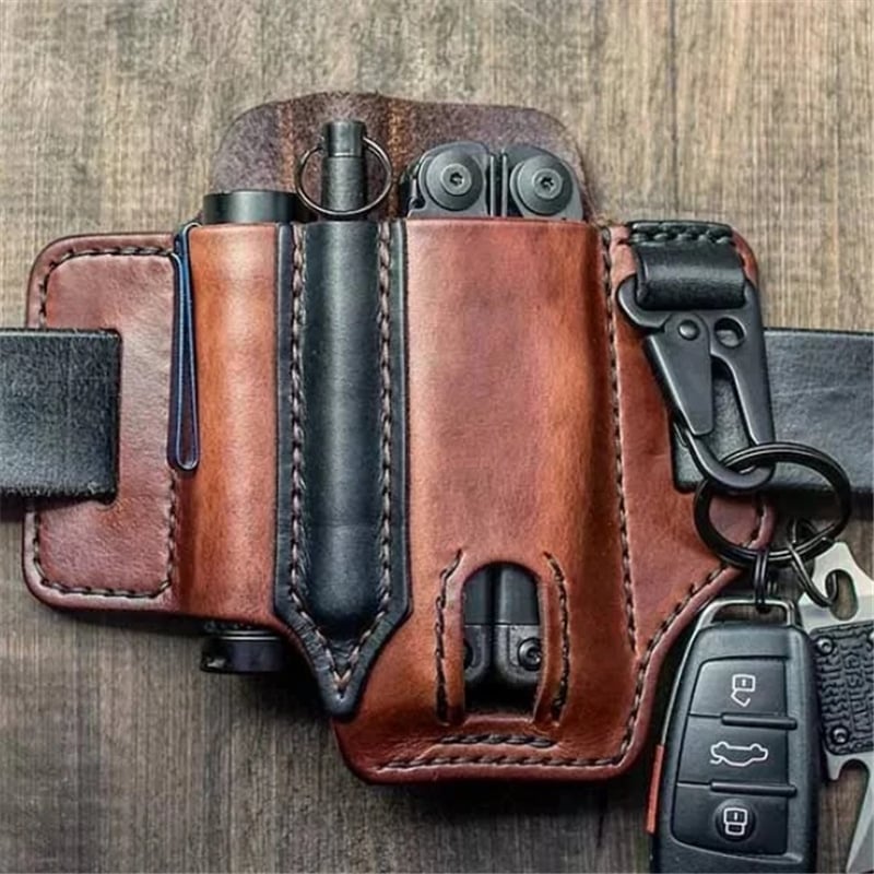 🎁Cowhide Leather Owl Buckle Tactical Multifunctional Belt Cover Zorenza
