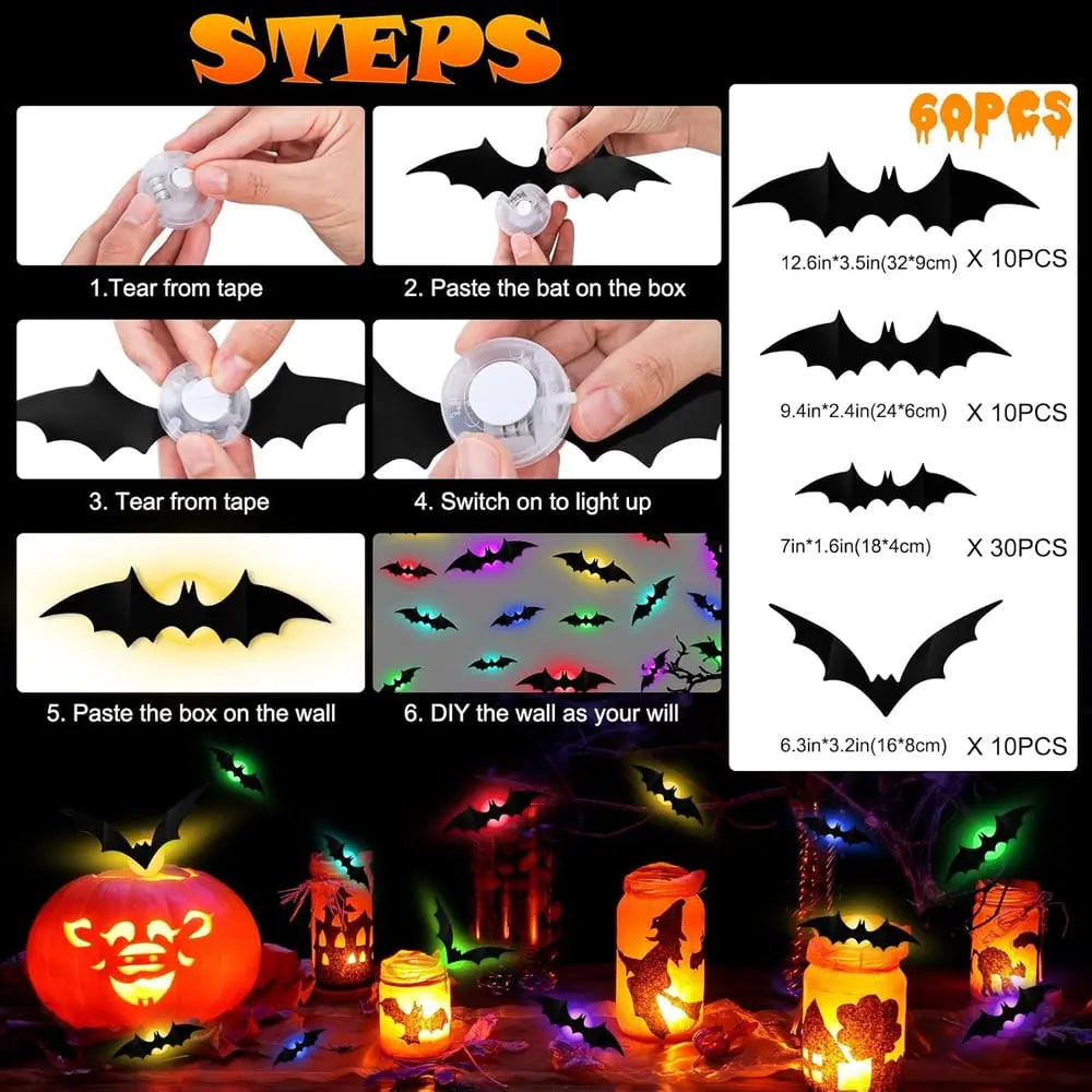 LED-Fledermaus-Dekoration — schaurig-schöne Halloween-Atmosphäre Mivoza Deutschland