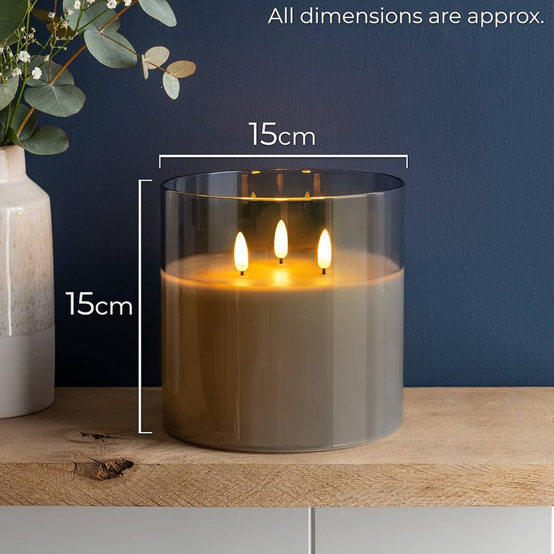 Große LED-Glaskerzen — gemütliche Atmosphäre per Fernbedienung Zorenza