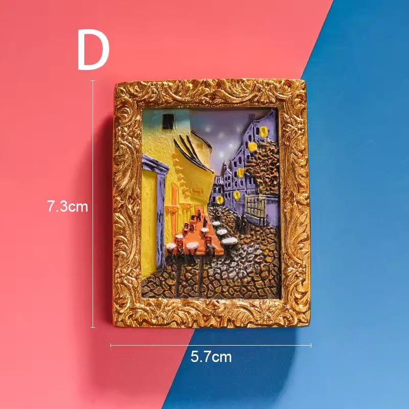 Van Gogh Kühlschrankmagnete mit 3D-Kunstdetails Zorenza