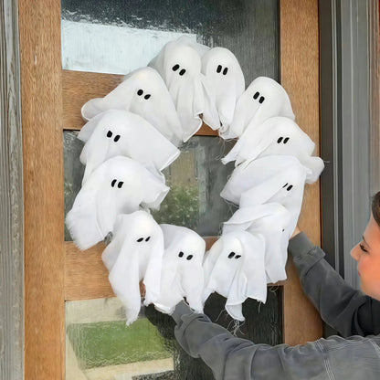 Halloween-Deko-Kranz — Geheimnisvoller Geistglanz für Stimmung Zorenza