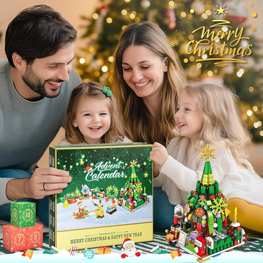 Bausteinset Adventskalender | 24-teiliges Bauvergnügen für Kinder Zorenza