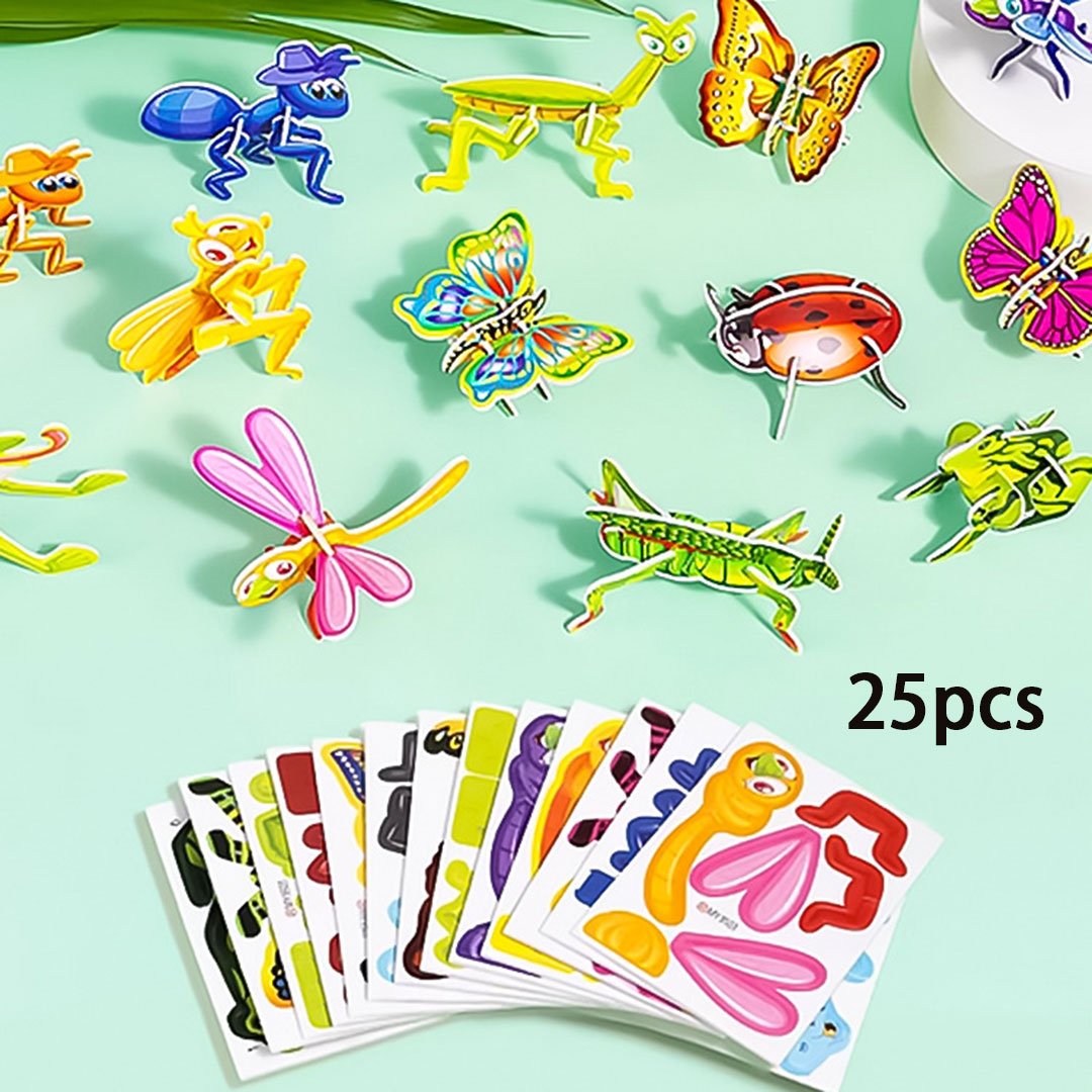 15+10 GRATIS | Bildungs-3D-Puzzle-Set für Kinder – Spaß & Lernen kombiniert Zorenza