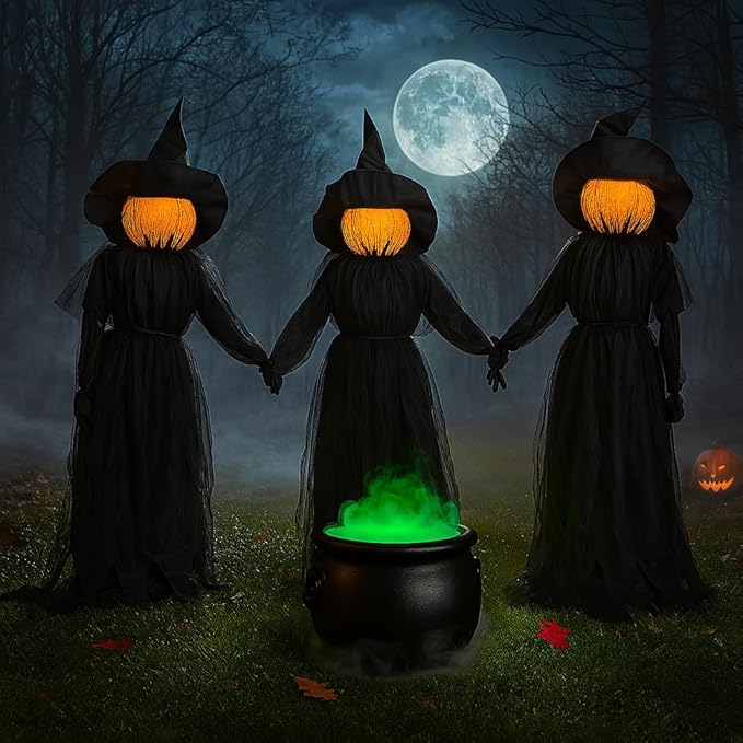 Halloween Hexengarten-Stecker – Wasserdekor für den Außenbereich Zorenza