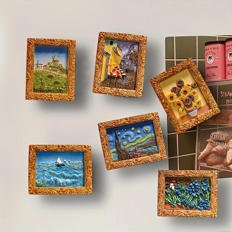 Van Gogh Kühlschrankmagnete mit 3D-Kunstdetails Zorenza