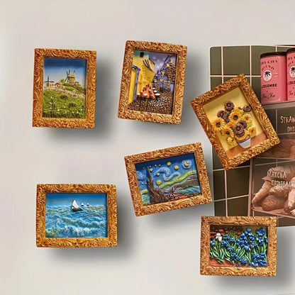 Van Gogh Kühlschrankmagnete mit 3D-Kunstdetails Zorenza
