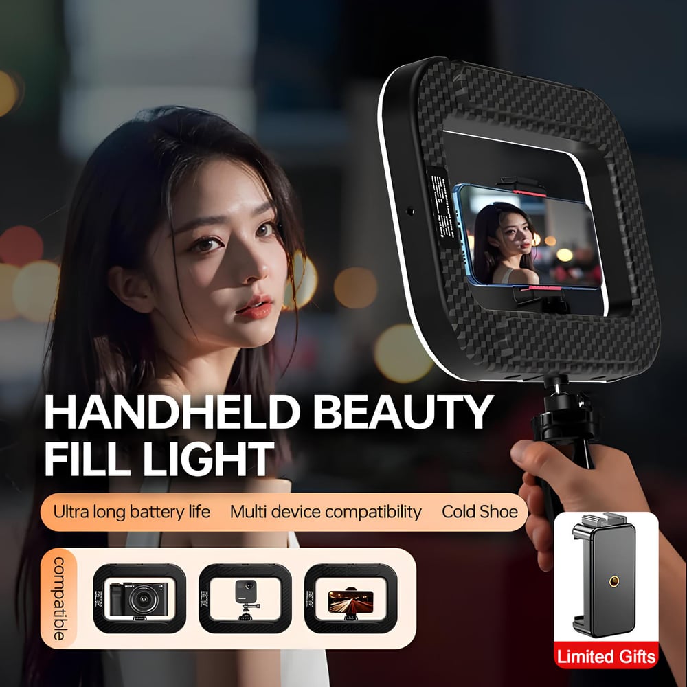 Rechargeable Selfie Portable Ring Light – Adjustable Bicolor Fill Light Zorenza