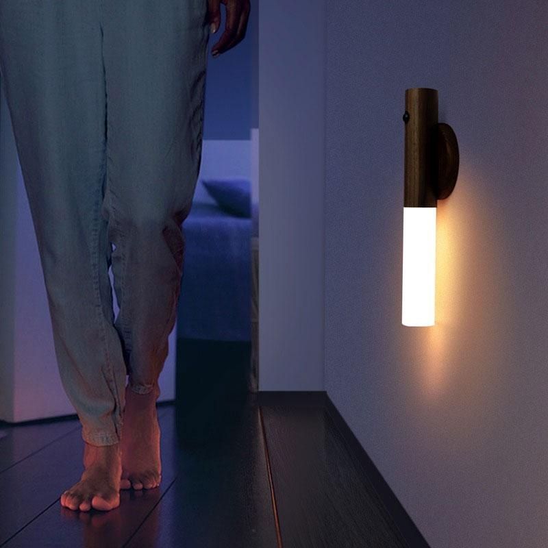 Nachtlicht | Warmweißes Licht aus handgefertigtem Holz Zorenza