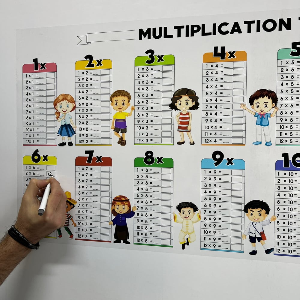 Educational Dry Erase Color Multiplication For Kids Zorenza