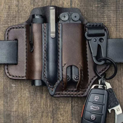 🎁Cowhide Leather Owl Buckle Tactical Multifunctional Belt Cover Zorenza