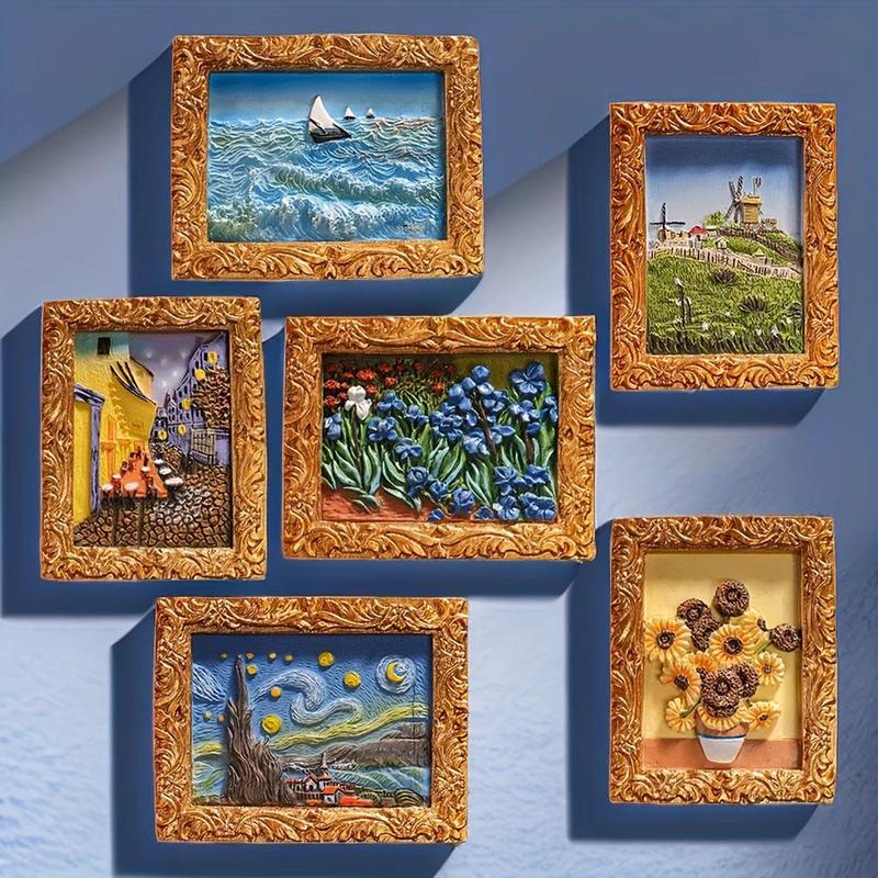 Van Gogh Kühlschrankmagnete mit 3D-Kunstdetails Zorenza