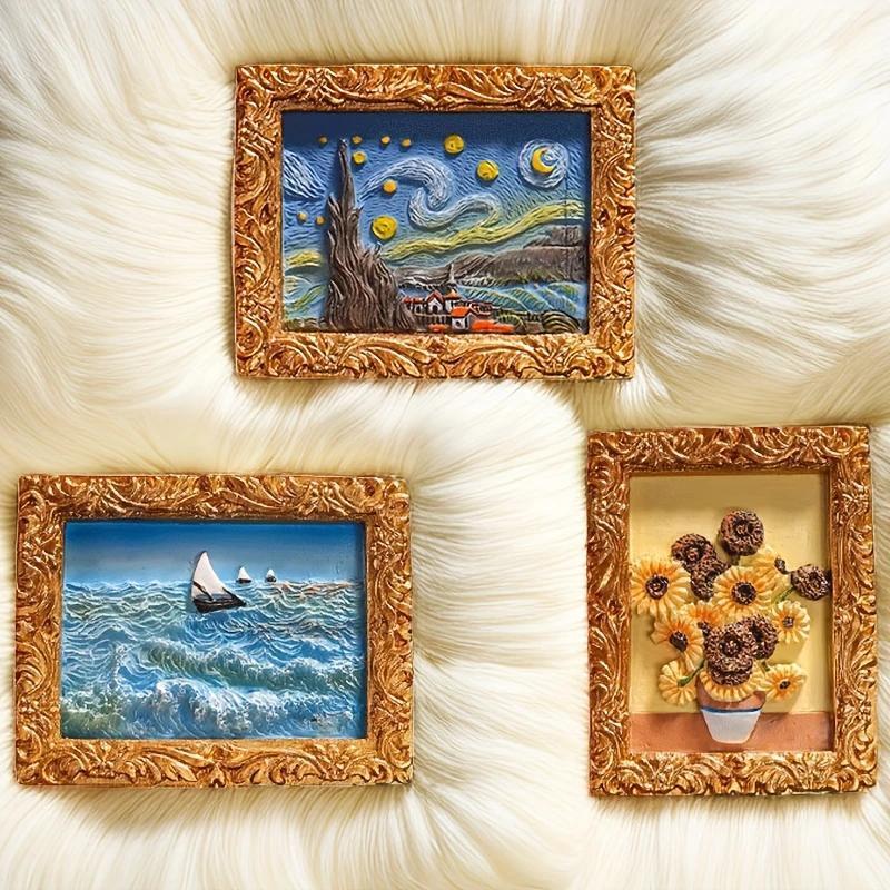 Van Gogh Kühlschrankmagnete mit 3D-Kunstdetails Zorenza