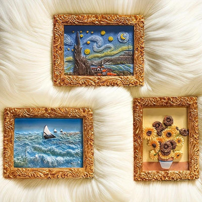 Van Gogh Kühlschrankmagnete mit 3D-Kunstdetails Zorenza