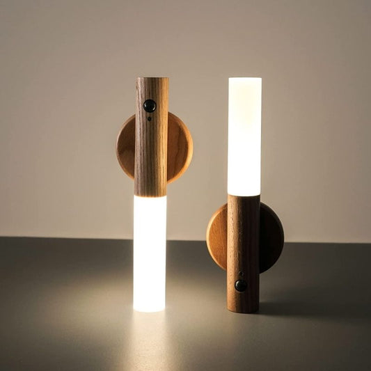 Nachtlicht | Warmweißes Licht aus handgefertigtem Holz Zorenza