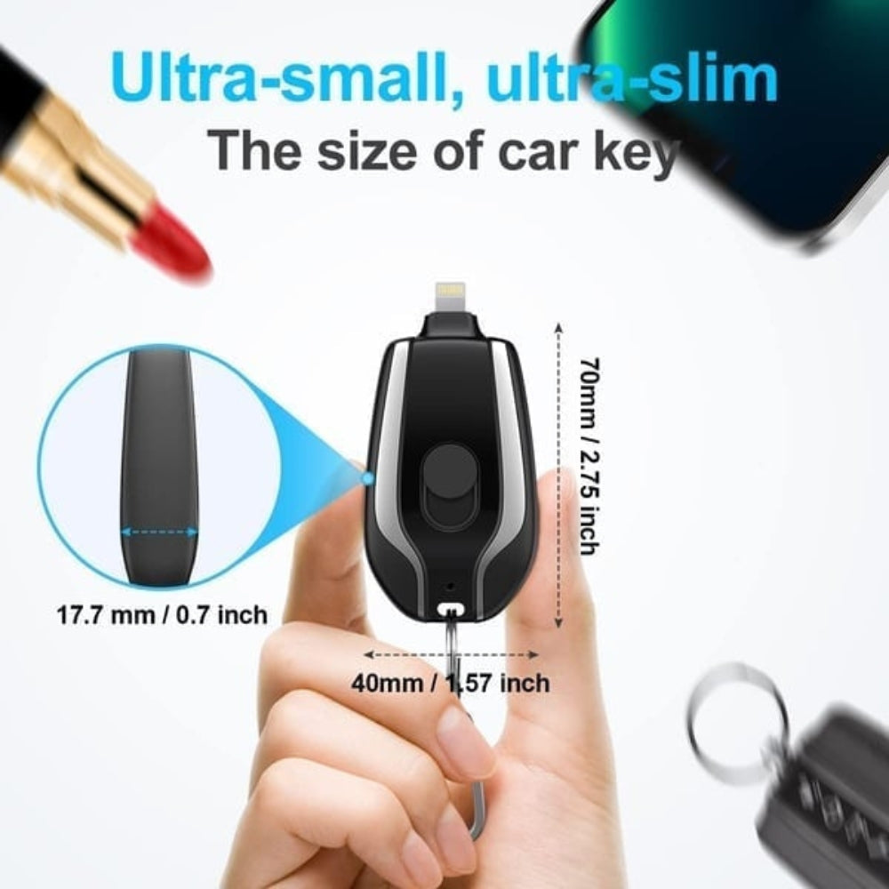 🔥Heißer Verkauf 47% OFF🔥Schlüsselanhänger-Powerbank - IPHONE / SCHWARZ / KAUF 1 Zorenza