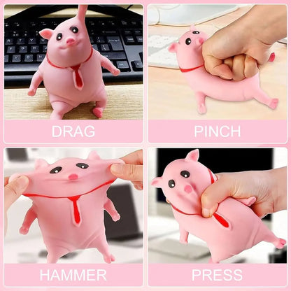 Antistress-Spielzeug Schweinchen | Weicher, langlebiger Gummi Mivoza Deutschland