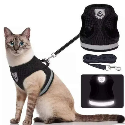 Atmungsaktives Leuchtgeschirr für Katzen und Hunde - Sanfte Druckverteilung Zorenza