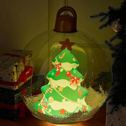 Aufblasbare Weihnachtskugel mit Licht | Kein Glasbruch, kein Stress Mivoza Deutschland