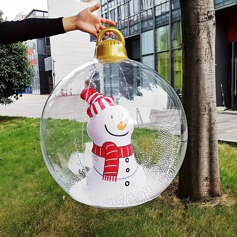 Aufblasbare Weihnachtskugel mit Licht | Kein Glasbruch, kein Stress Mivoza Deutschland