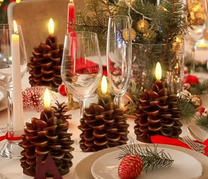 Batteriebetriebene Zapfenkerze – Sicheres, warmes Licht ohne offene Flamme Zorenza