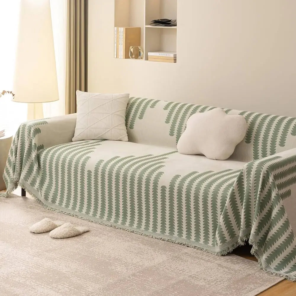 Baumwoll-Chenille-Sofadecke für alle Jahreszeiten – Rutschfest & hautfreundlic Mivoza Deutschland