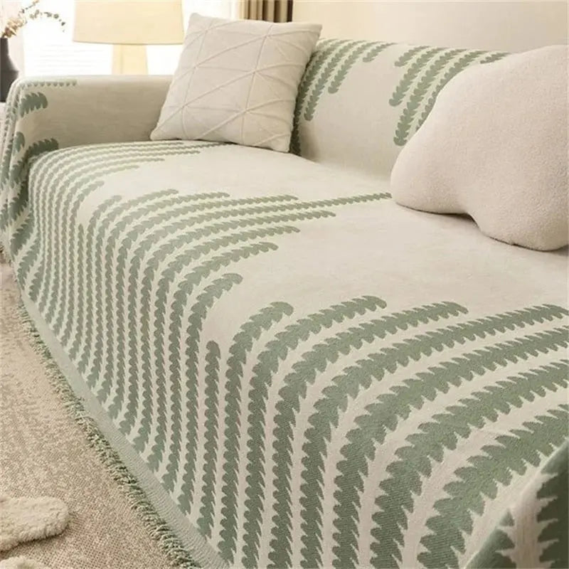 Four-season cotton chenille sofa blanket Mivoza Deutschland