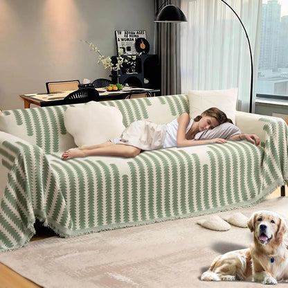 Baumwoll-Chenille-Sofadecke für alle Jahreszeiten – Rutschfest & hautfreundlic Mivoza Deutschland