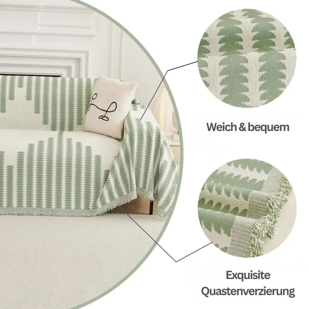 Baumwoll-Chenille-Sofadecke für alle Jahreszeiten – Rutschfest & hautfreundlic Mivoza Deutschland