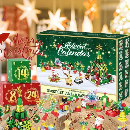 Bausteinset Adventskalender | 24-teiliges Bauvergnügen für Kinder Zorenza